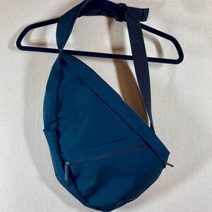 L.L. Bean Ameribag Nylon‎ Healthy Backpack Crossbody Sling Bag Black 17 Inches